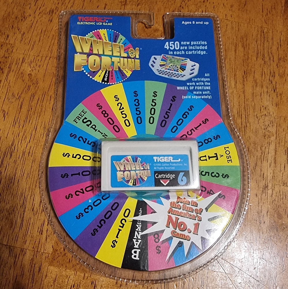 🆕️ TIGER Wheel of Fortune Electronic Cartridge #6 Game Vintage 1995